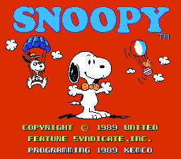 Snoopy's Silly Sports Spectacular! title screenshot